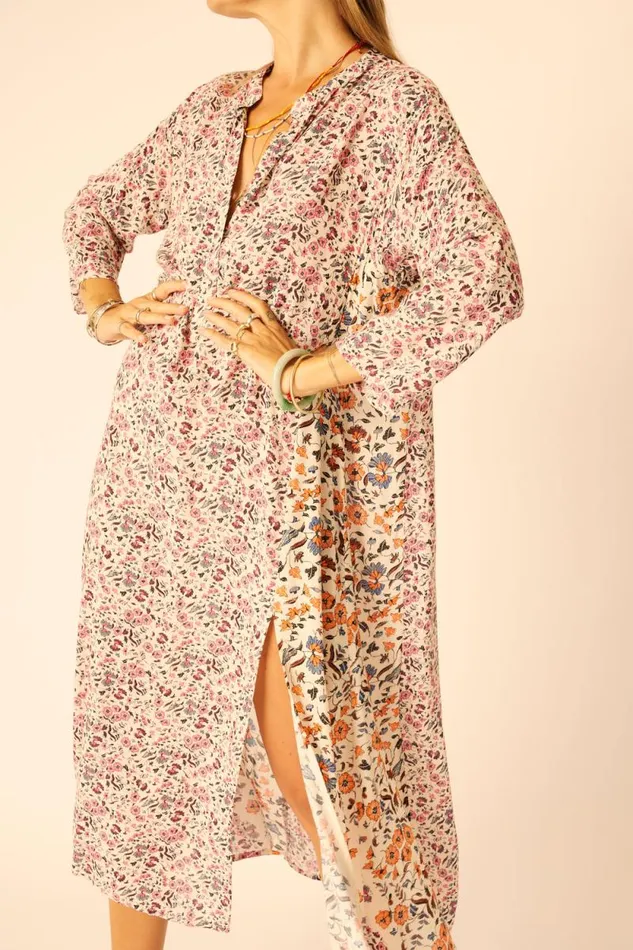 Dresses Shop Natalie Martin ISOBEL DRESS Petite Fleur Rose