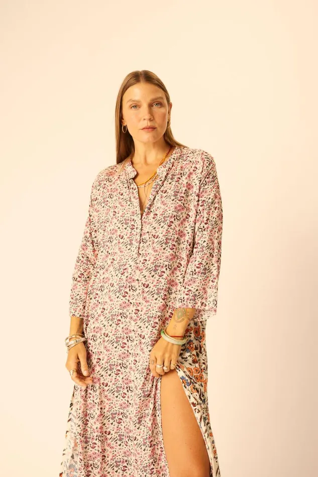 Dresses Shop Natalie Martin ISOBEL DRESS Petite Fleur Rose