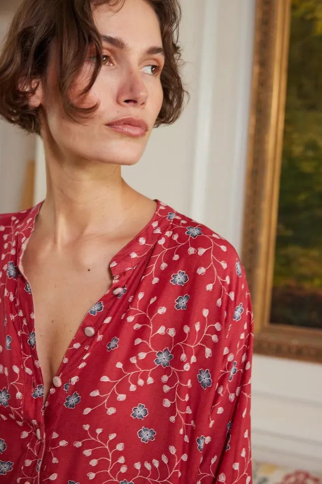Dresses Shop Natalie Martin ISOBEL DRESS Pinwheel Barn Red