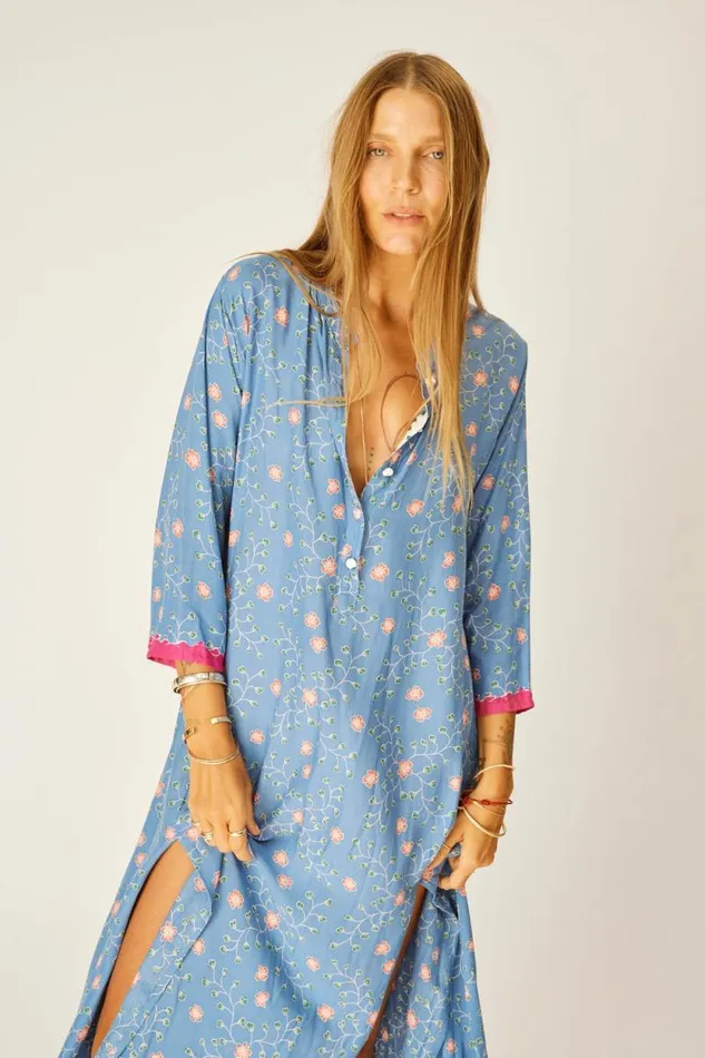 Dresses Shop Natalie Martin ISOBEL DRESS Pinwheel Denim