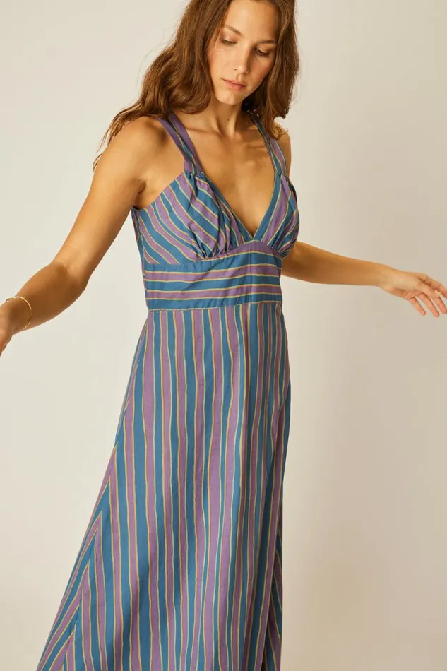 Dresses Shop Natalie Martin JACKIE DRESS Batik Stripe Lavender