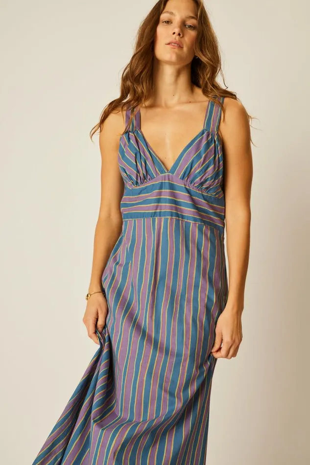 Dresses Shop Natalie Martin JACKIE DRESS Batik Stripe Lavender