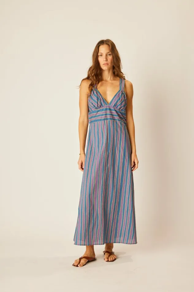 Dresses Shop Natalie Martin JACKIE DRESS Batik Stripe Lavender