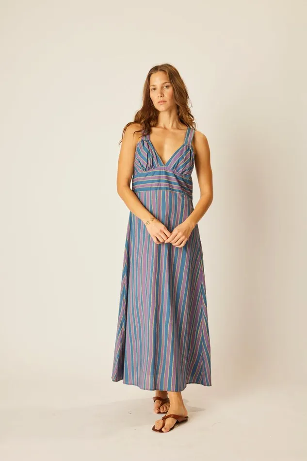 Dresses Shop Natalie Martin JACKIE DRESS Batik Stripe Lavender