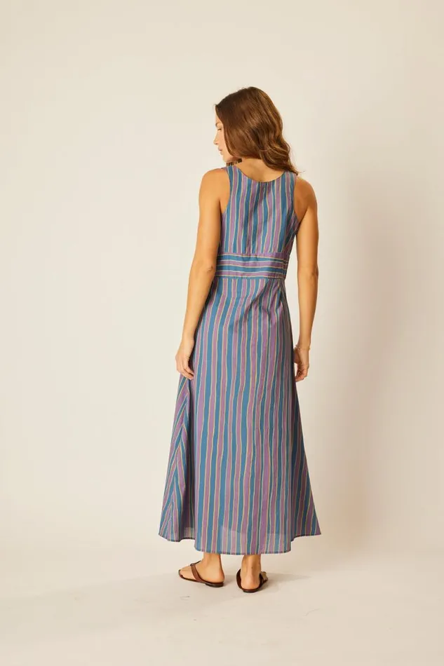 Dresses Shop Natalie Martin JACKIE DRESS Batik Stripe Lavender