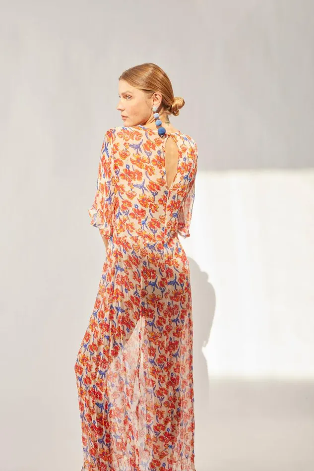 Dresses Shop Natalie Martin LILY DRESS Chiffon Watercolor Clem