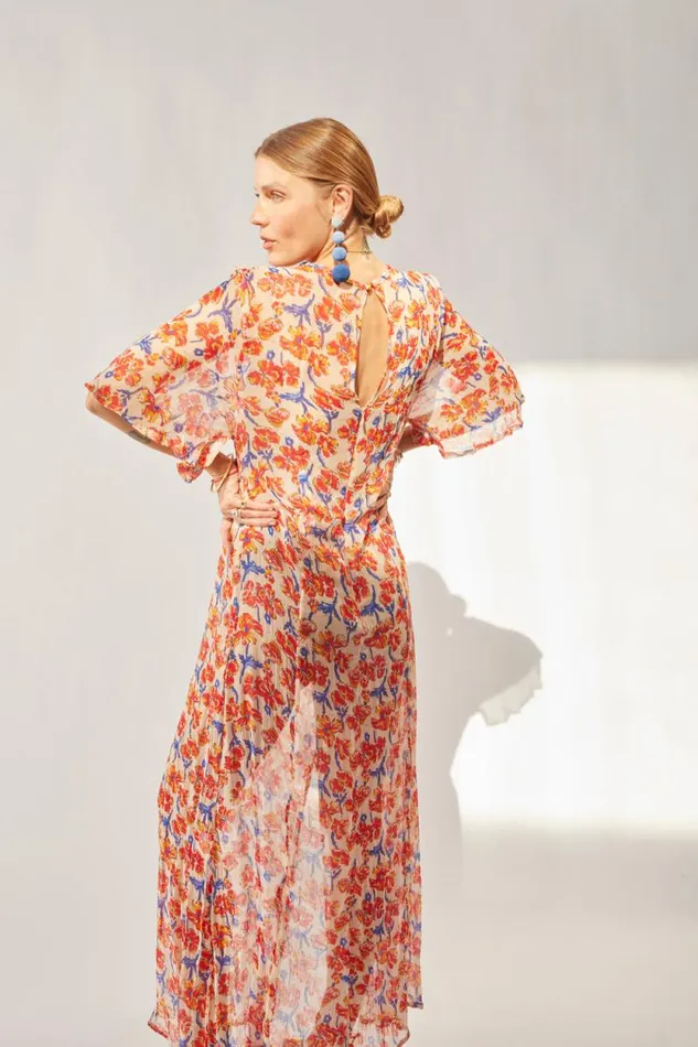 Dresses Shop Natalie Martin LILY DRESS Chiffon Watercolor Clem