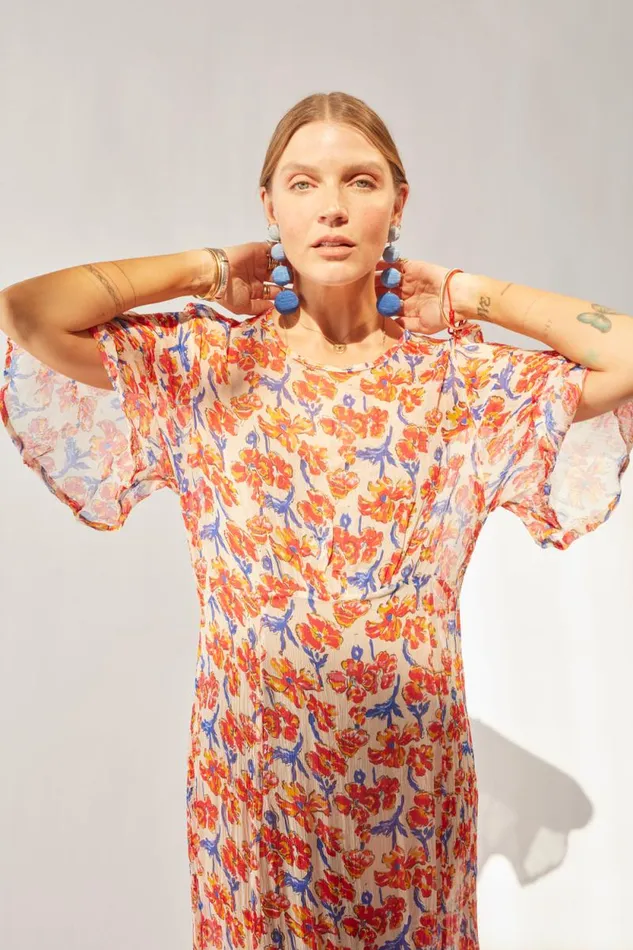 Dresses Shop Natalie Martin LILY DRESS Chiffon Watercolor Clem