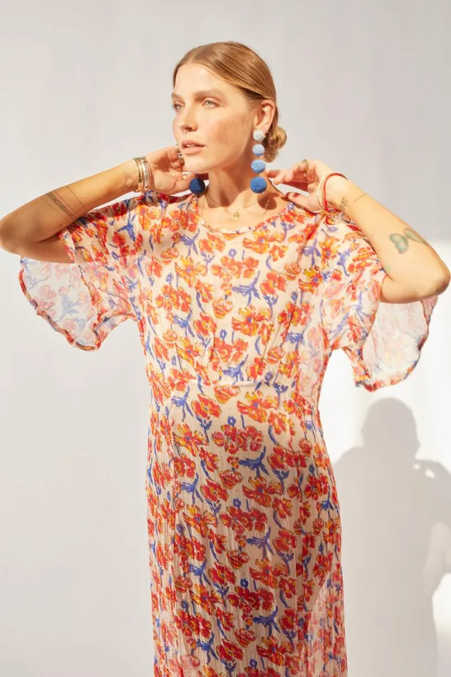Dresses Shop Natalie Martin LILY DRESS Chiffon Watercolor Clem