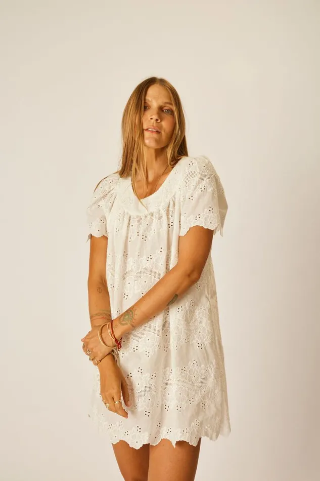 Dresses Shop Natalie Martin SIENNA MINI DRESS Geranium Milk