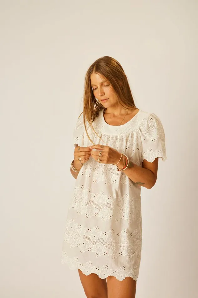 Dresses Shop Natalie Martin SIENNA MINI DRESS Geranium Milk