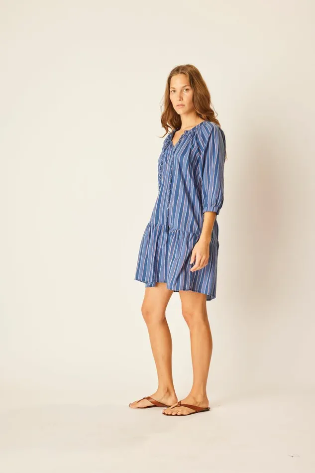 Dresses Shop Natalie Martin STEVIE DRESS Batik Stripelavender