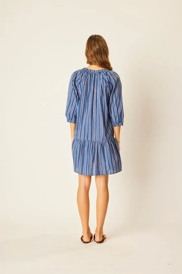Dresses Shop Natalie Martin STEVIE DRESS Batik Stripelavender