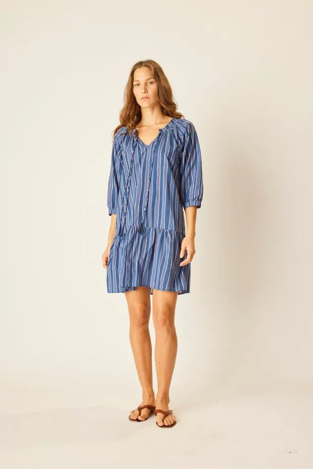 Dresses Shop Natalie Martin STEVIE DRESS Batik Stripelavender