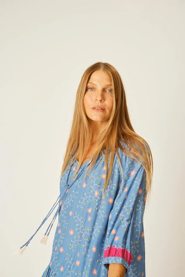 Dresses Shop Natalie Martin STEVIE DRESS Pinwheel Denim