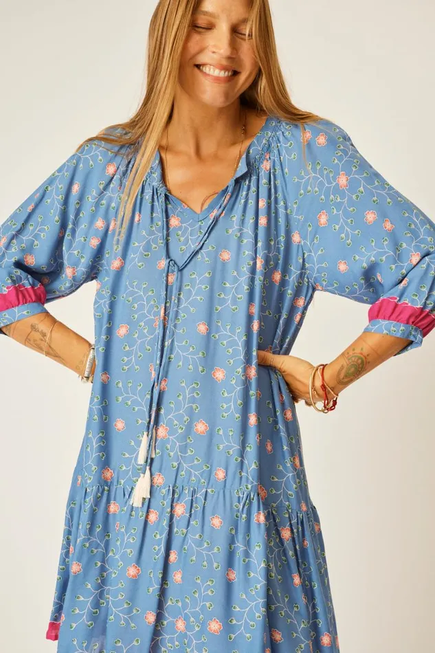 Dresses Shop Natalie Martin STEVIE DRESS Pinwheel Denim