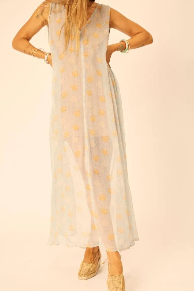 Dresses Shop Natalie Martin TOVA MAXI Snowflake Tangerine