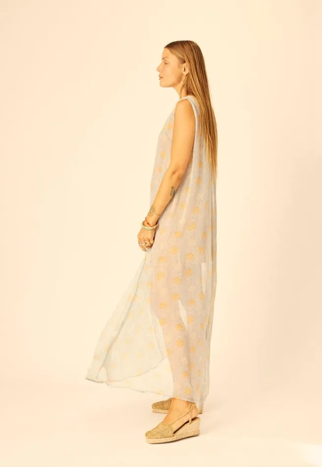 Dresses Shop Natalie Martin TOVA MAXI Snowflake Tangerine