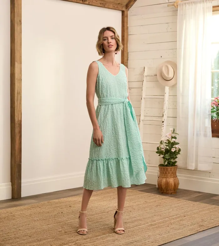 Dresses Women Hatley Sydney Midi Dress 8211 Beveled Glass Gingham