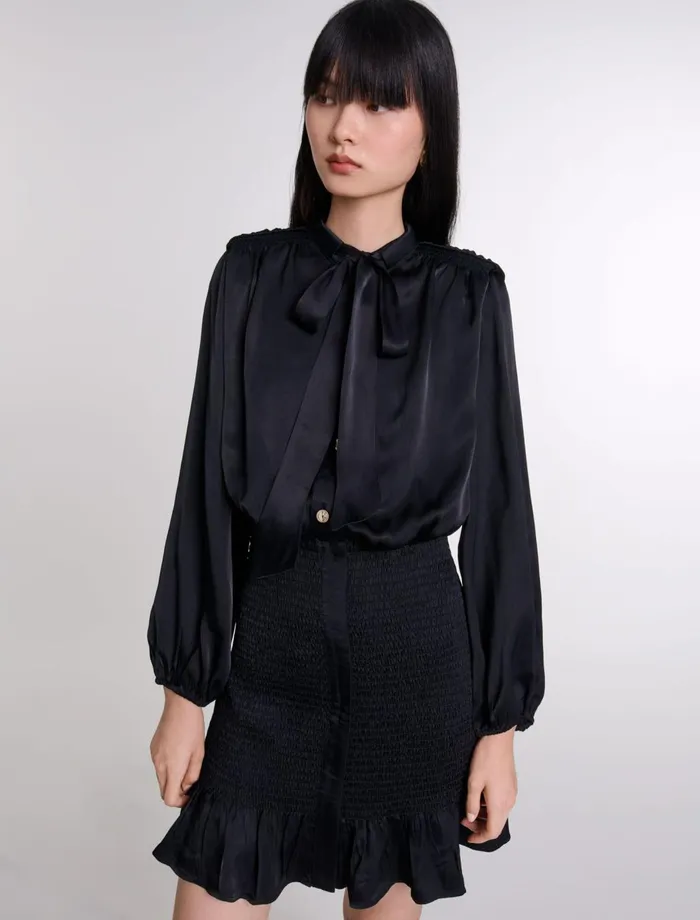 Dresses Women Maje Short Smocked Dress Black