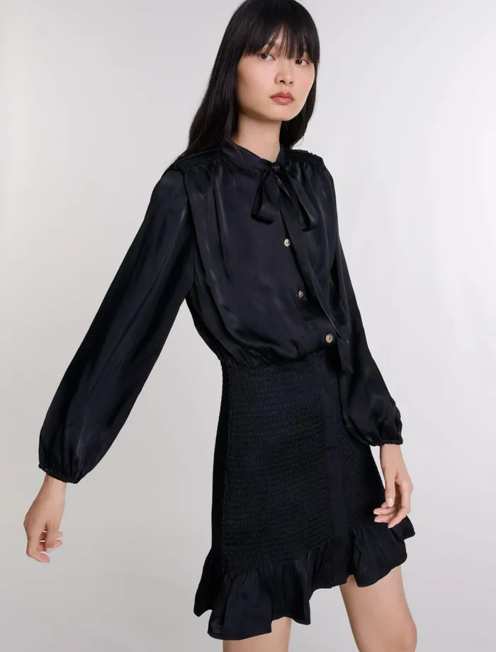 Dresses Women Maje Short Smocked Dress Black