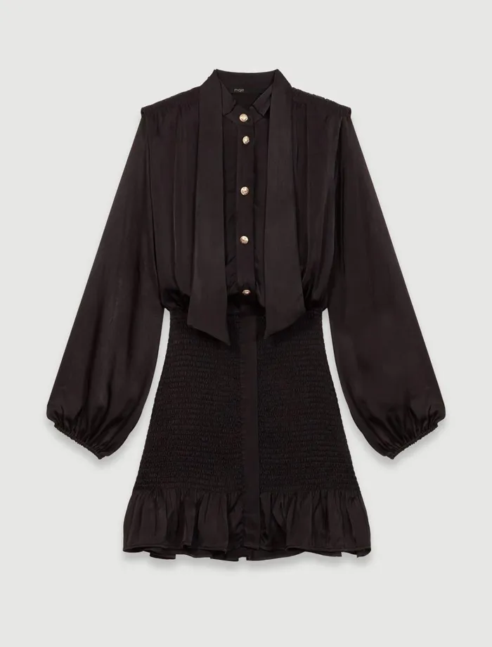 Dresses Women Maje Short Smocked Dress Black