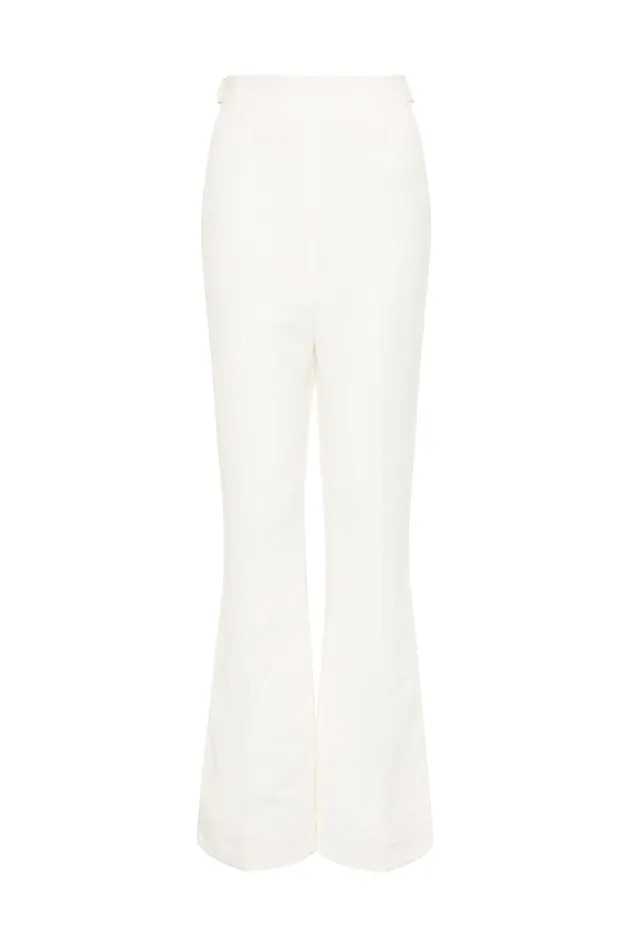 Elle Flared Pant Ivory Women Aje Pants