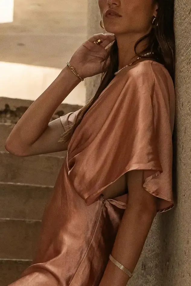 Elora Maxi Dress In Copper Copper Women Bohme Dresses