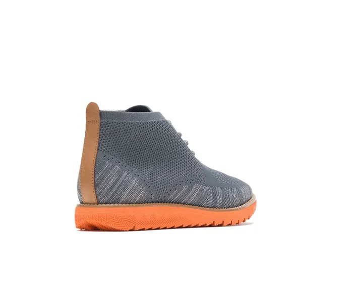 Expert Chukka Knit Dark Grey Multi Knit 8211 Orange Outsole Men Boots Hush Puppies