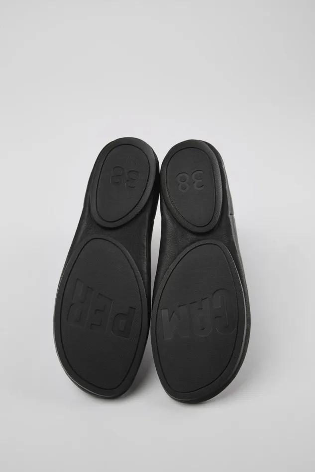 Flat Shoes Women Camper Right Black Leather Boots