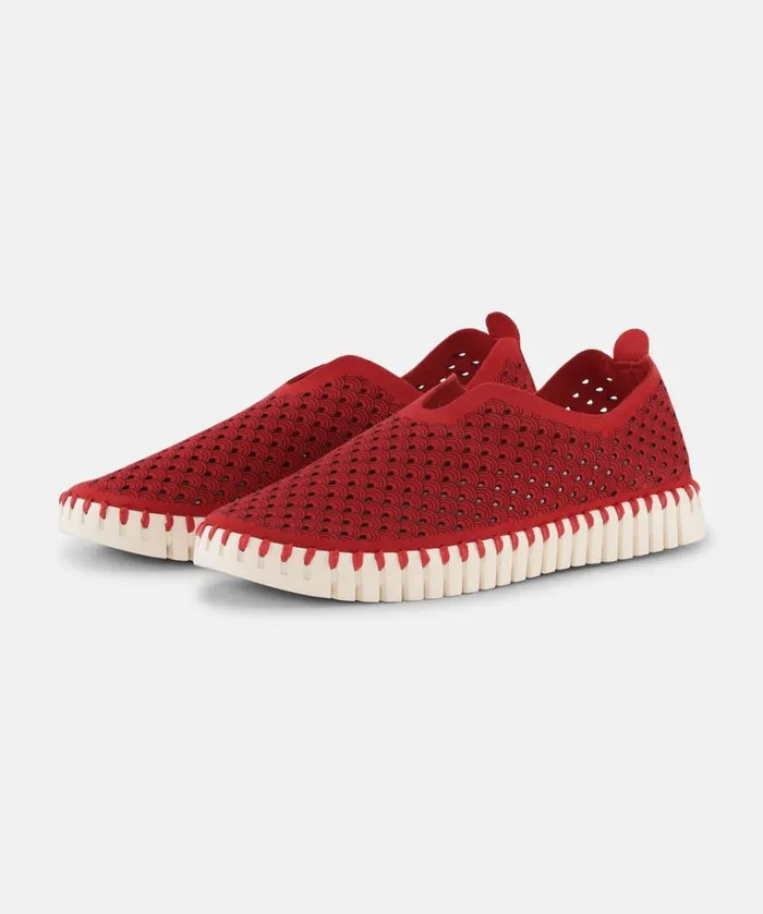 Flats 8211 Deep Red Shoes Ilse Jacobsen Tulip Flats