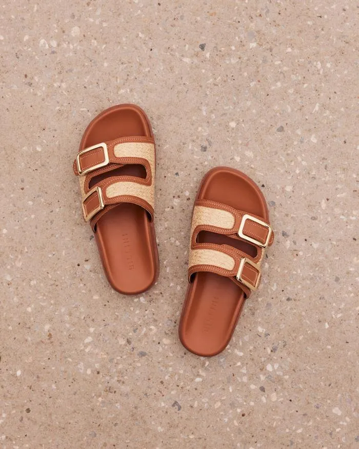 Flats Billini Sandals and Slides AYLIN NATURAL RAFFIATAN