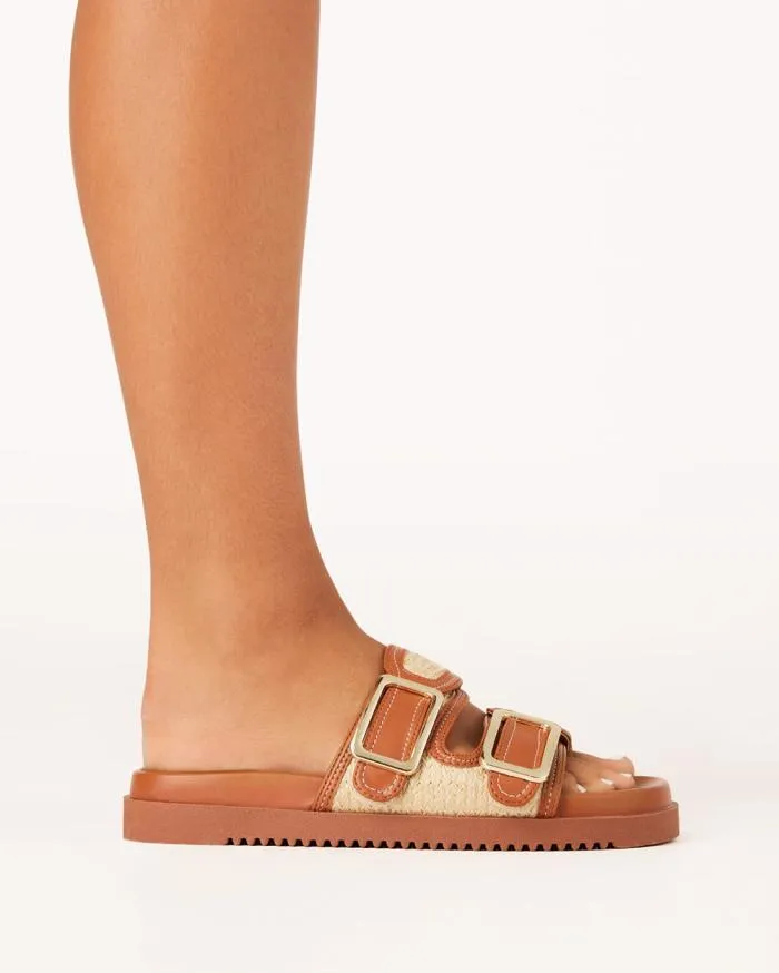 Flats Billini Sandals and Slides AYLIN NATURAL RAFFIATAN