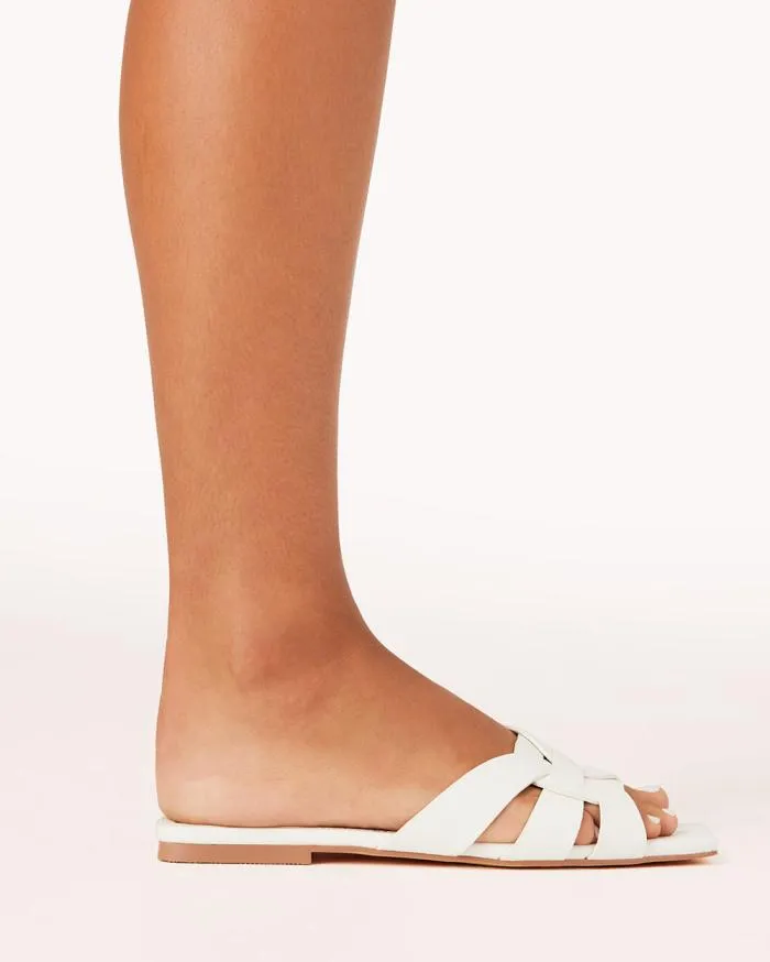 Flats Billini Sandals and Slides RYLEY WHITE