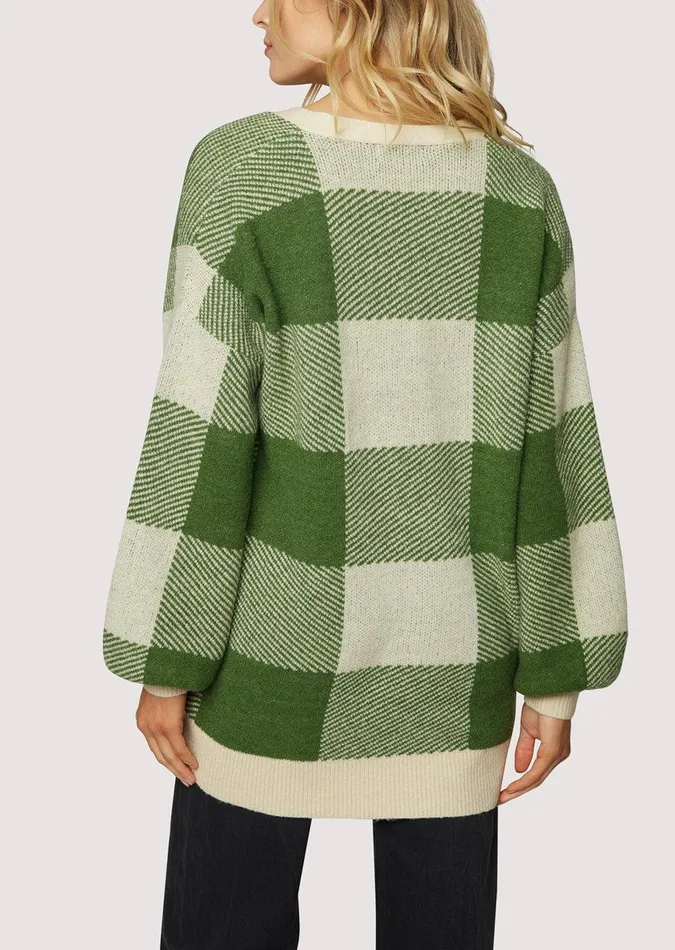 Forest School Long Cardigan Forestgingham Women Lost Wander Outerwear