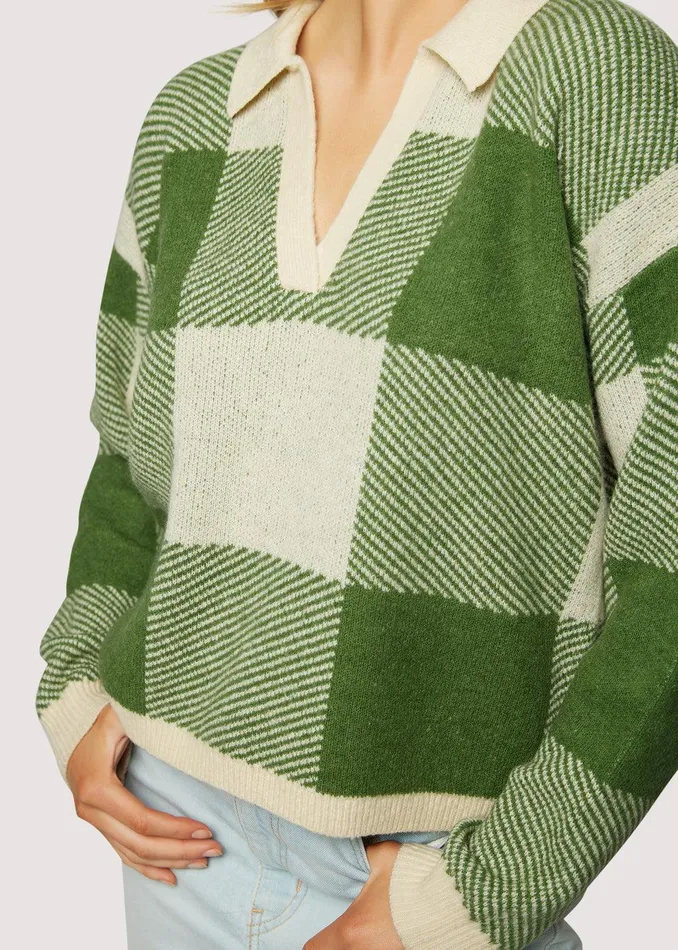 Forest School Long Sleeve Top Forestgingham Women Lost Wander Tops