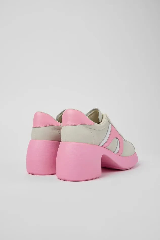 Formal Shoes Women Camper Thelma White LeatherNubuck Shoe