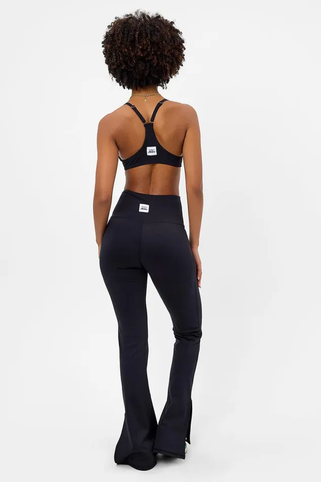 Frankies Bikinis Active Women Zippy Flare Legging Black