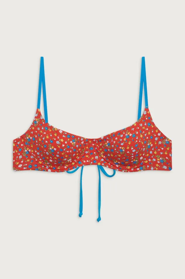 Frankies Bikinis Bikinis Women Cola Underwire Balconette Bikini Top Seaside Farm