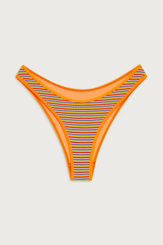 Frankies Bikinis Bikinis Women Dove Striped Classic Bikini Bottom Hawaiian Sky