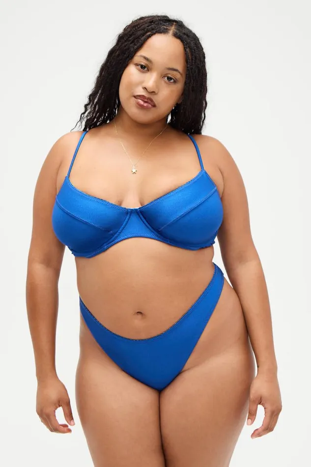 Frankies Bikinis Bikinis Women X DJERF AVENUE Dove Classic Bikini Bottom Deep Blue