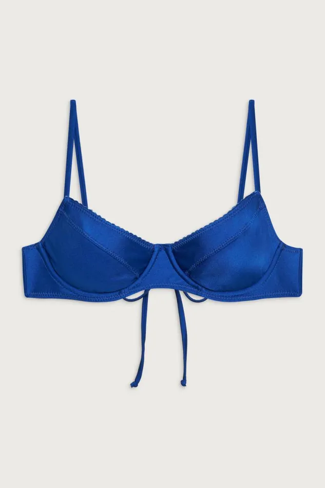 Frankies Bikinis Bikinis Women X DJERF AVENUE Matilda Underwire Bikini Top Deep Blue
