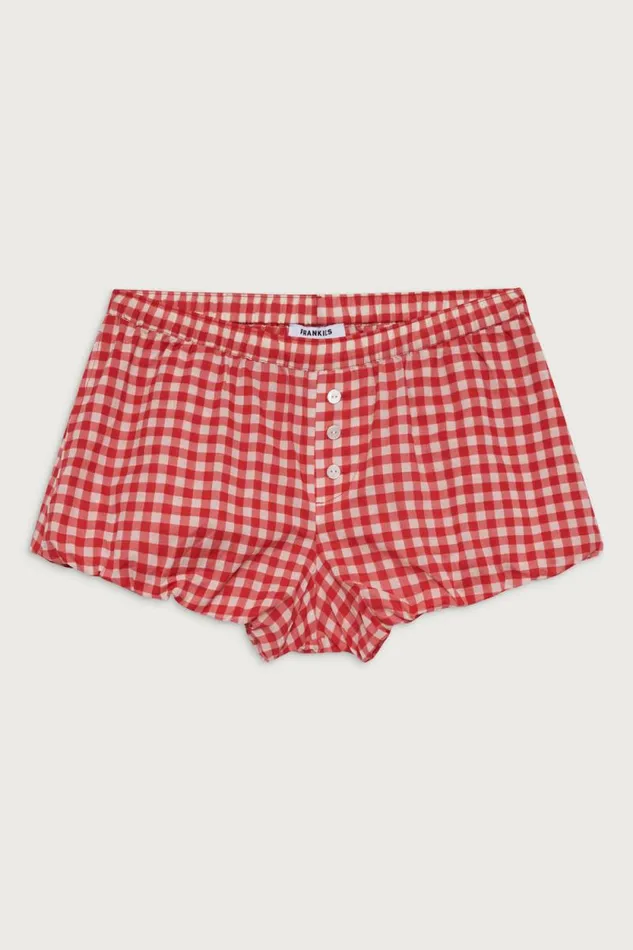 Frankies Bikinis Bottoms Women Cider Gingham Bloomers Cherry Gingham