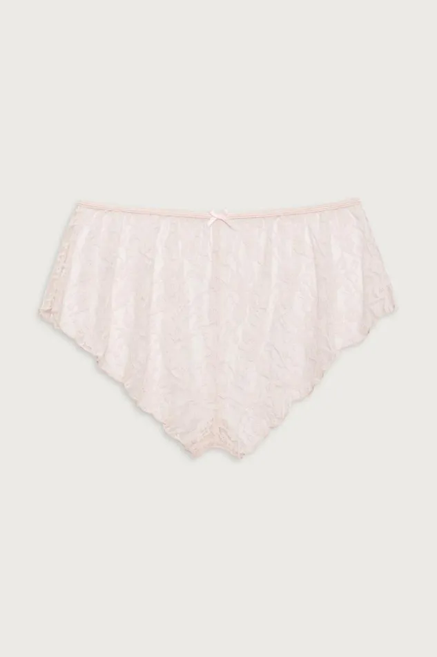 Frankies Bikinis Bottoms Women Meadow Lace Mini Short Baby Bouquet Pink