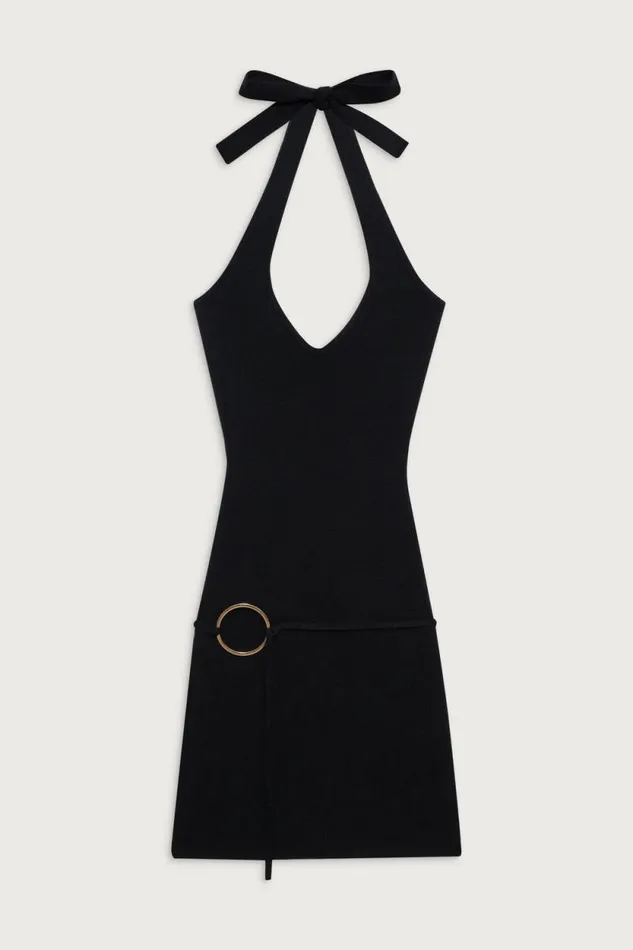 Frankies Bikinis Dresses Women Dolly Knit Mini Dress Black