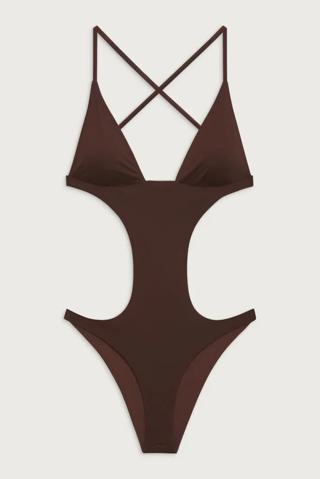 Frankies Bikinis One Pieces Women Cruise Monokini One Piece Swimsuit Cinnamon