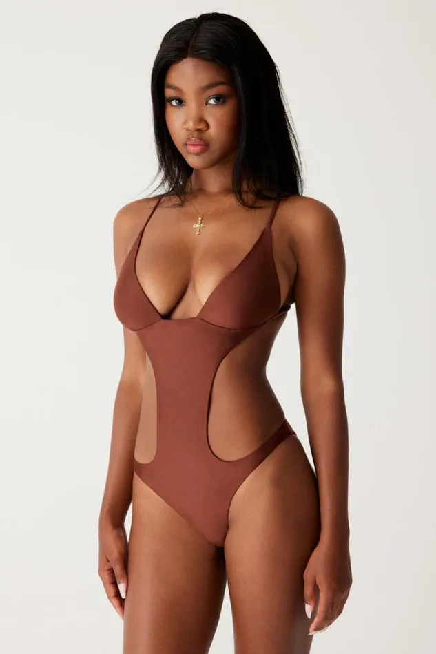 Frankies Bikinis One Pieces Women Cruise Monokini One Piece Swimsuit Cinnamon