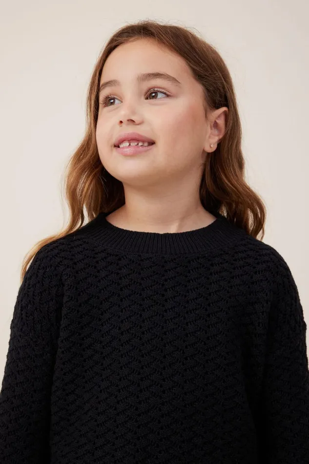 Girls 214 Jackets and Sweaters Cotton On Ruby Knit Jumper Black