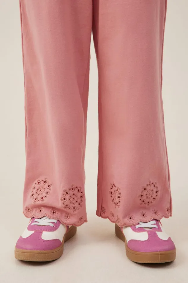 Girls 214 Leggings Pants and Jeans Cotton On Piper Broderie Pant Clay Pigeon