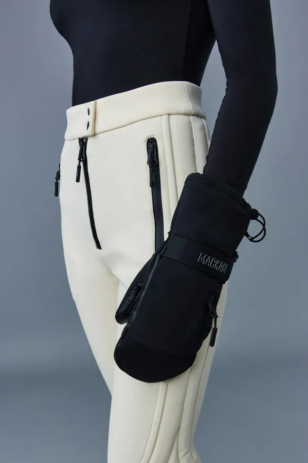 Gloves Women Mackage WYND 2layer Technical Ski Mitts Black Gloves Women Mackage WYND 2layer Technical Ski Mitts Black